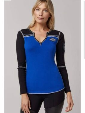 NWT Alp n Rock Women’s Cobalt Ski Henley Large